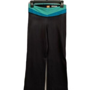 Lucy S Powermax Hatha Collection Black/Teal Activewear Yoga Pants